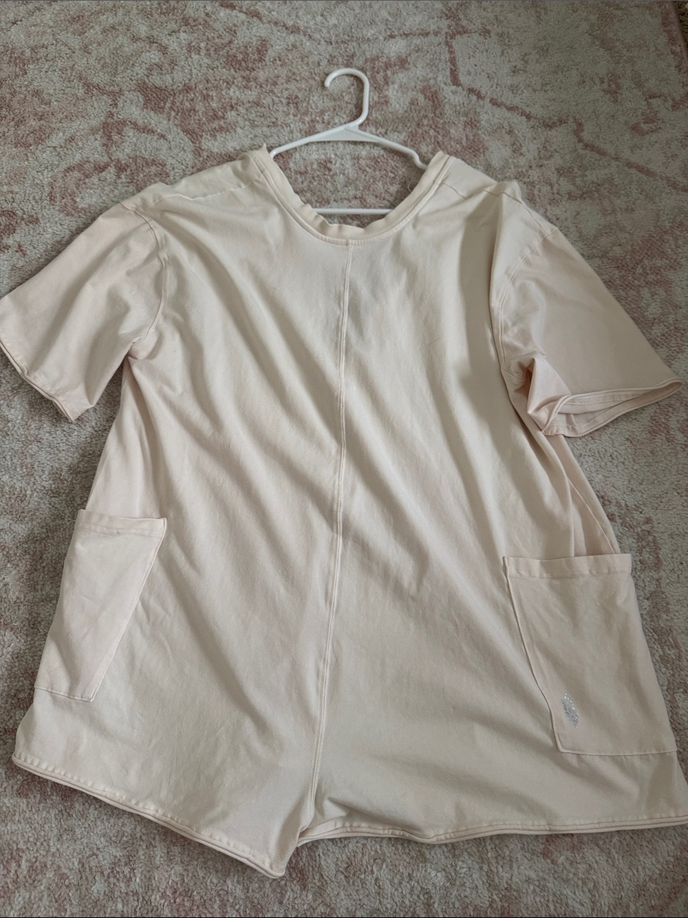 Hot Shot Tee Romper in Beached Clay - Picture 1 of 4